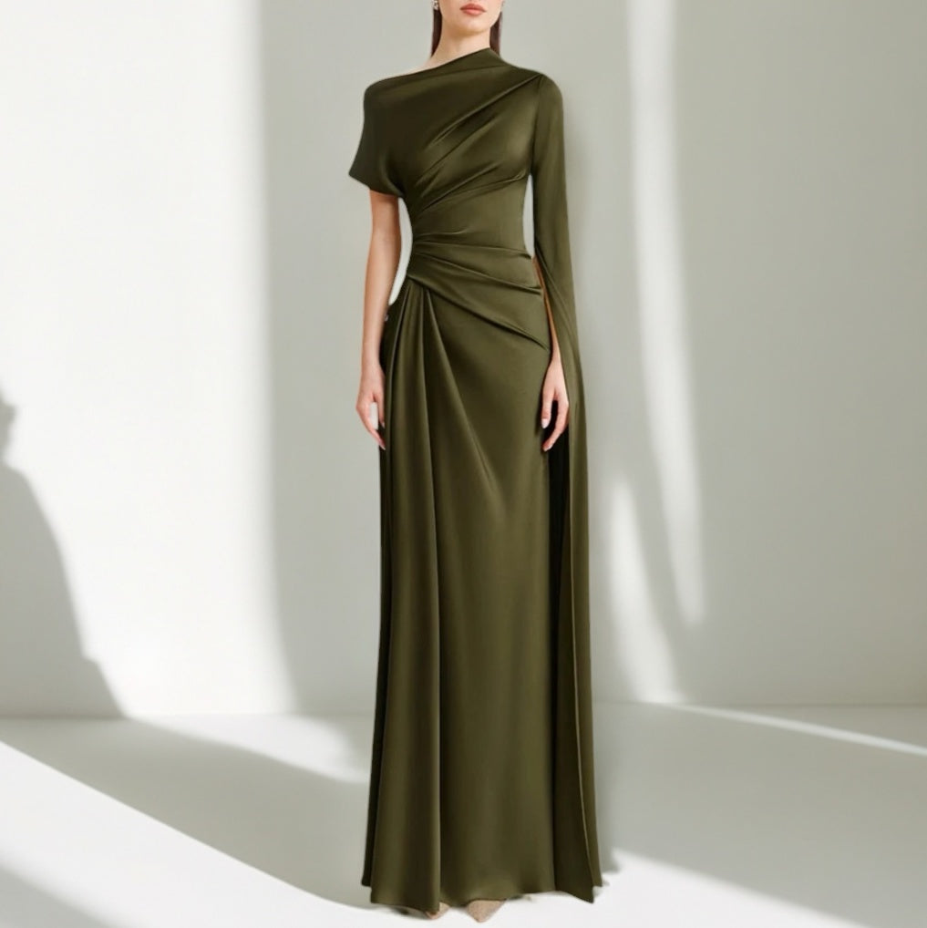 ALEXIA SLANTED COLLAR DRESS