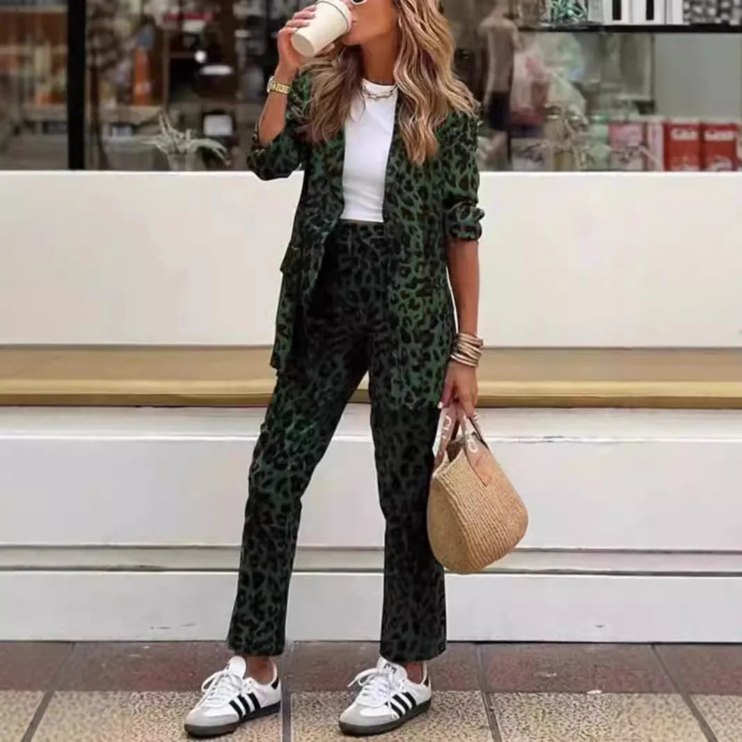 SOPHIE LEOPARD BLAZER SET