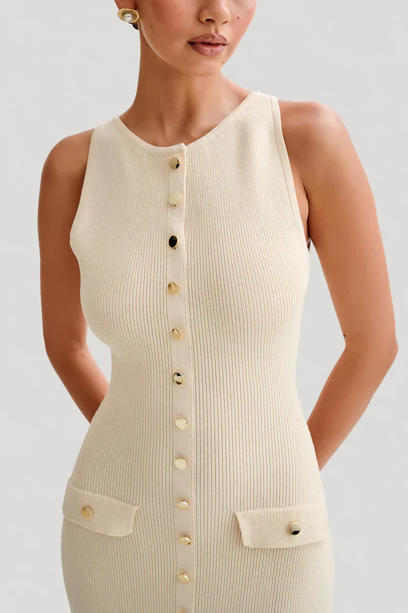 Sophia Knitted Button Dress