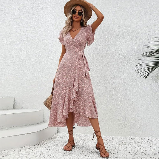 Sammy Floral Lace-Up Dress