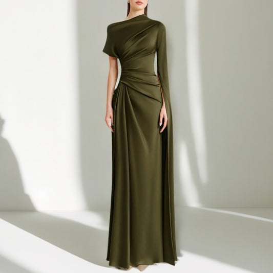 ALEXIA SLANTED COLLAR DRESS