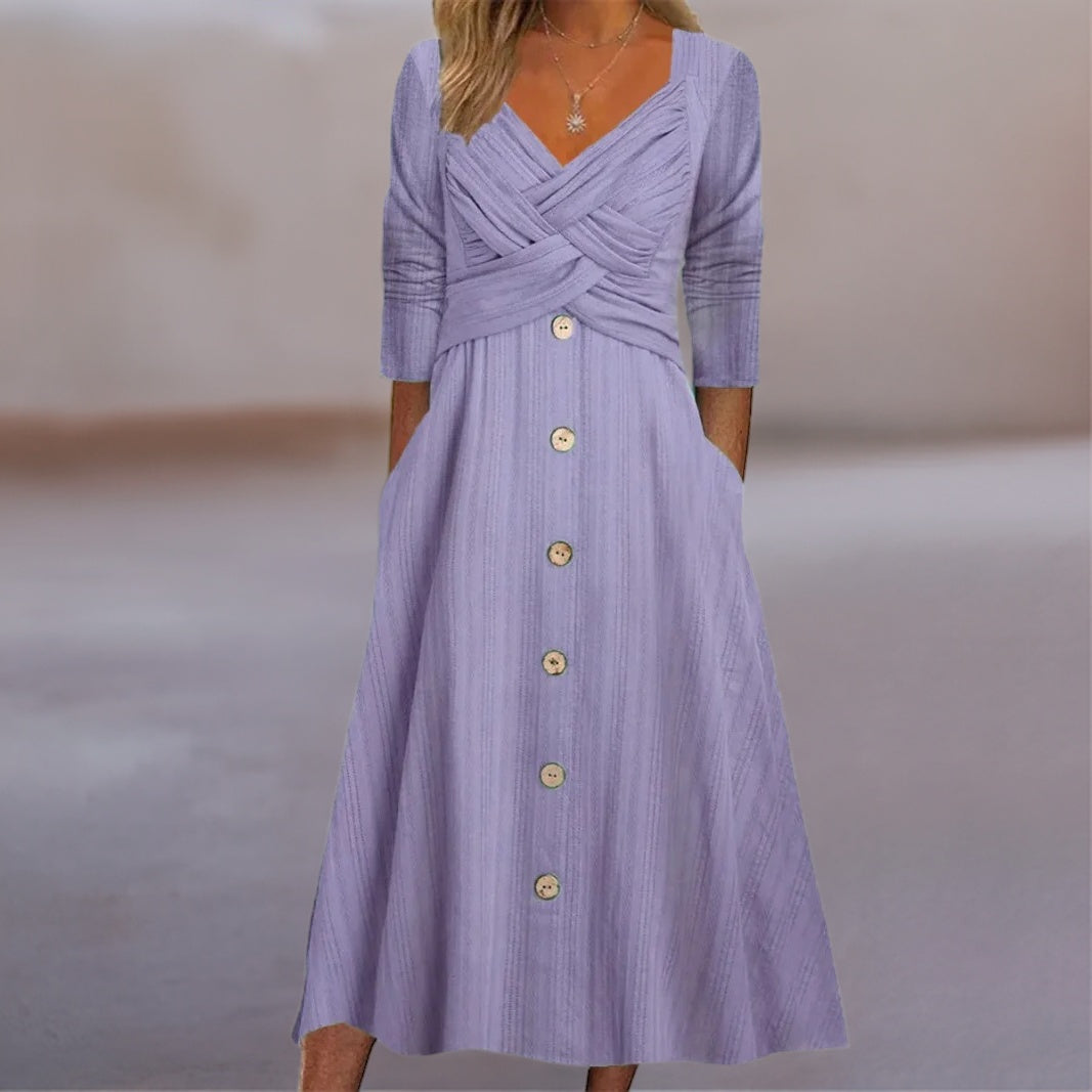 NOVA WRAP MIDI DRESS