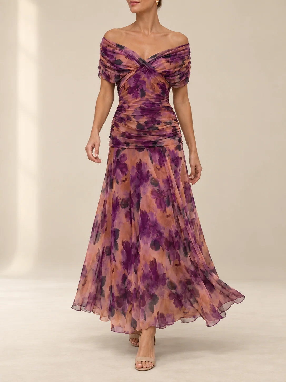 Amara Abstract Print Maxi Dress