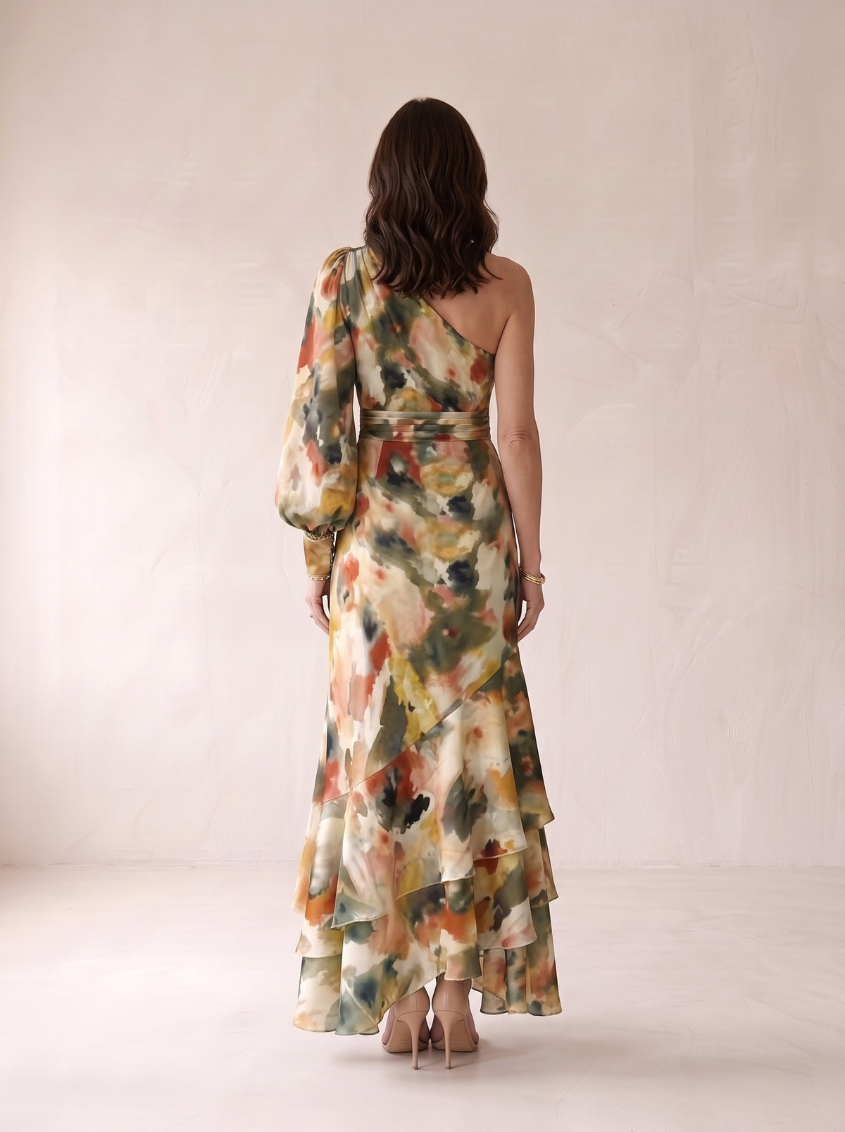 Isolde Watercolour Print Maxi Dress