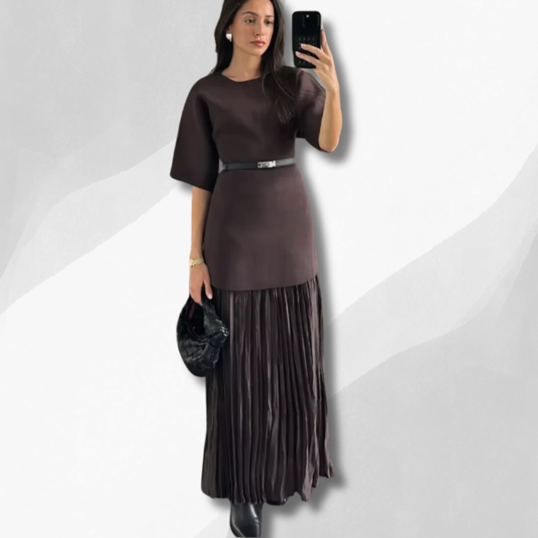MIRABEL SPLICING MAXI DRESS