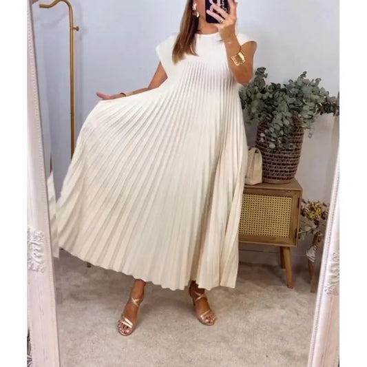 HARPER PLEATED POCKET MAXI DRESS