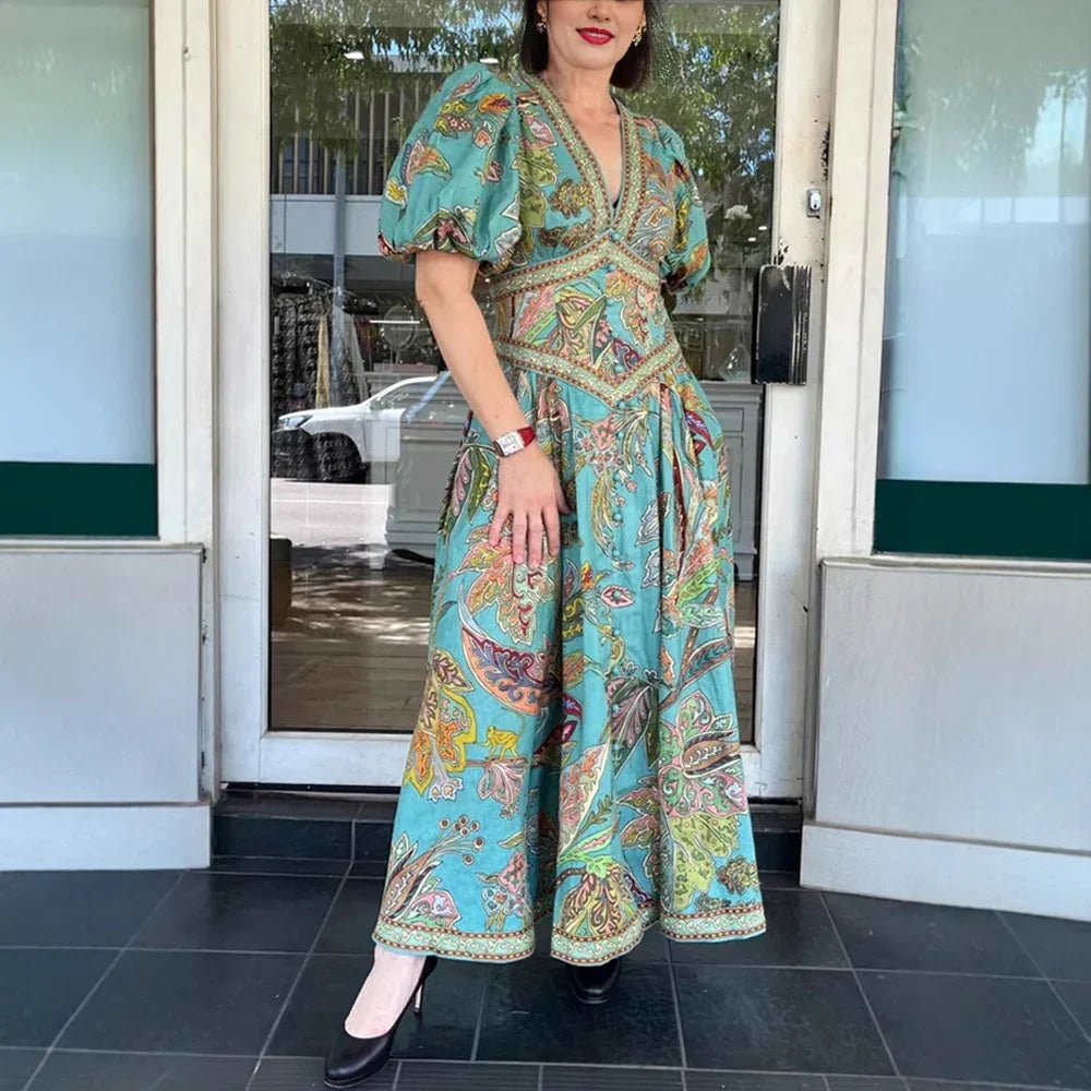 ISLA PRINT MAXI DRESS