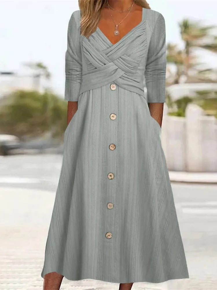 NOVA WRAP MIDI DRESS