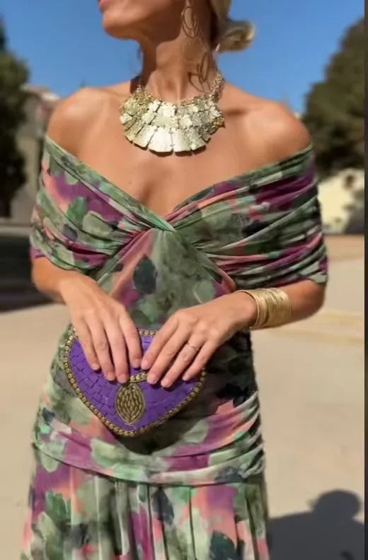 Amara Abstract Print Maxi Dress