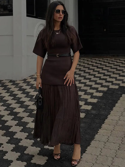 MIRABEL SPLICING MAXI DRESS