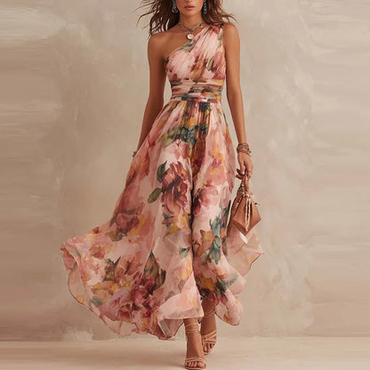 Sienna One-Shoulder Maxi Dress