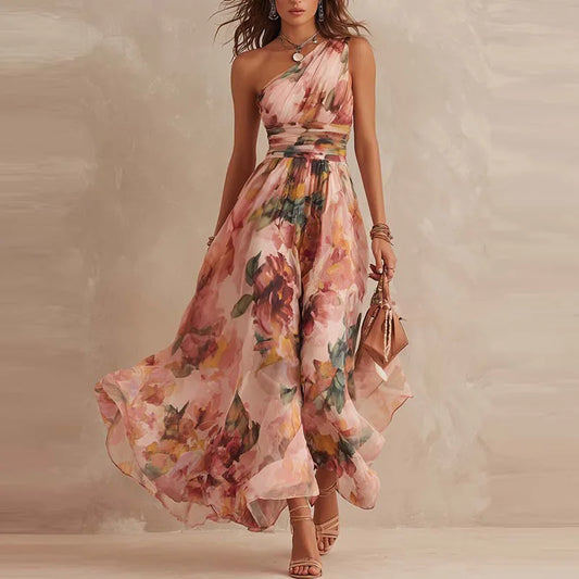 Sienna One-Shoulder Maxi Dress