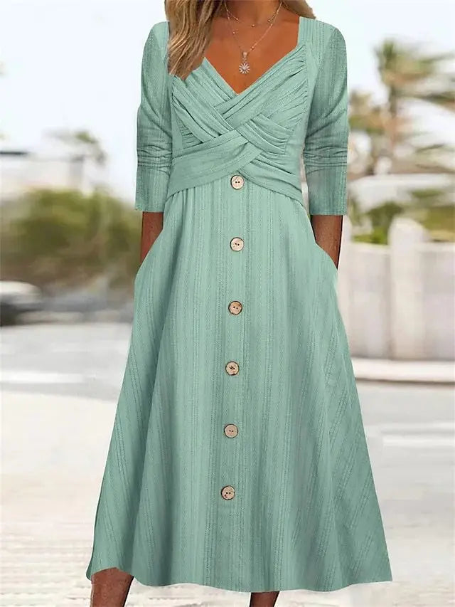 NOVA WRAP MIDI DRESS