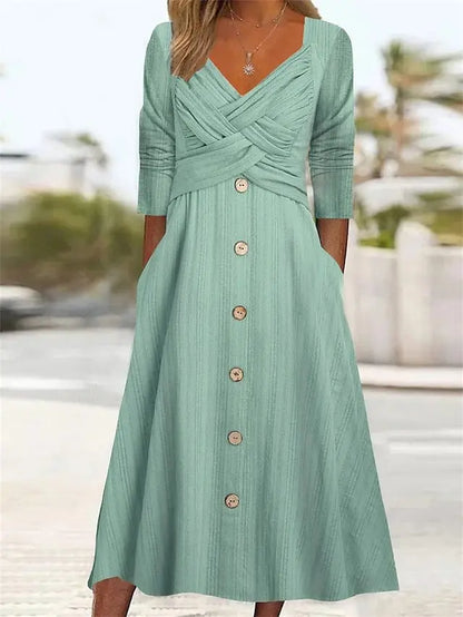 NOVA WRAP MIDI DRESS