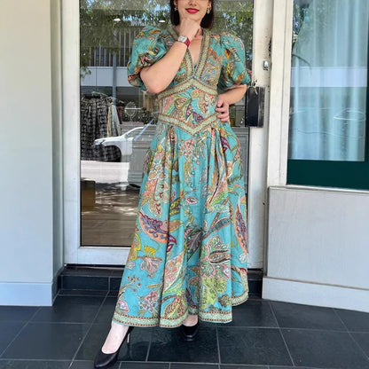 ISLA PRINT MAXI DRESS