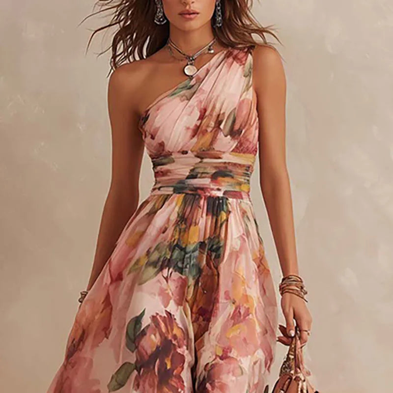 Sienna One-Shoulder Maxi Dress