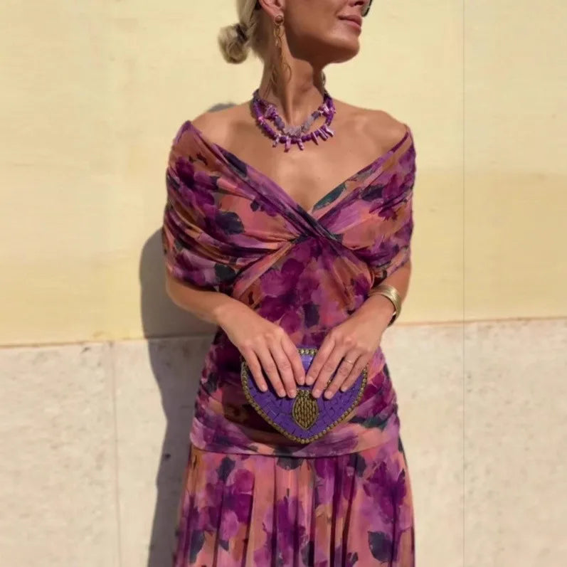 Amara Abstract Print Maxi Dress
