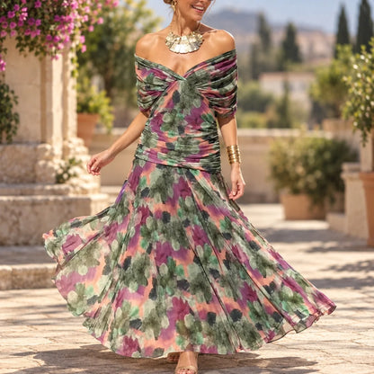 Amara Abstract Print Maxi Dress