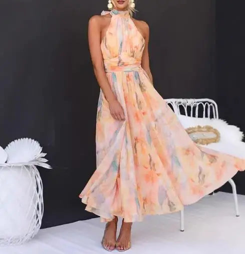 AURA BACKLESS VACAY MAXI DRESS