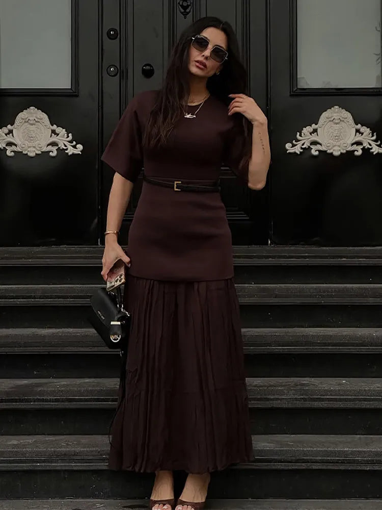 MIRABEL SPLICING MAXI DRESS