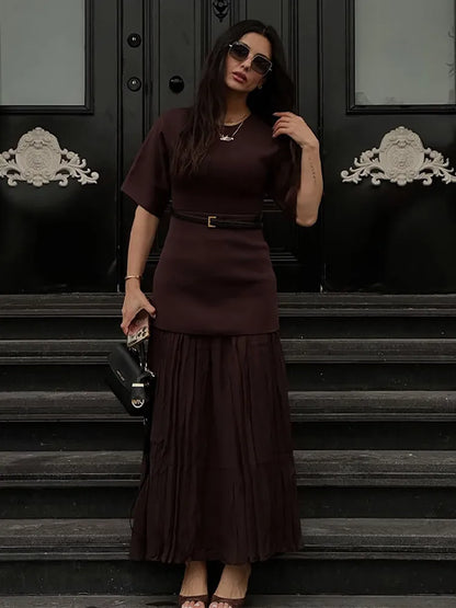 MIRABEL SPLICING MAXI DRESS