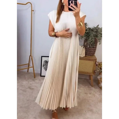 HARPER PLEATED POCKET MAXI DRESS
