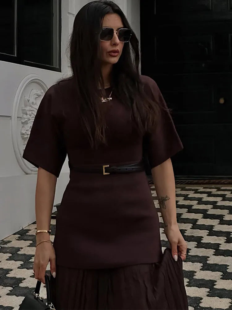 MIRABEL SPLICING MAXI DRESS