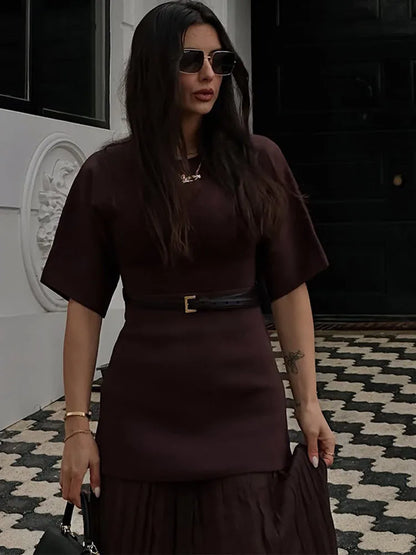 MIRABEL SPLICING MAXI DRESS