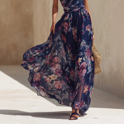 Celeste One-Shoulder Floral Maxi Dress