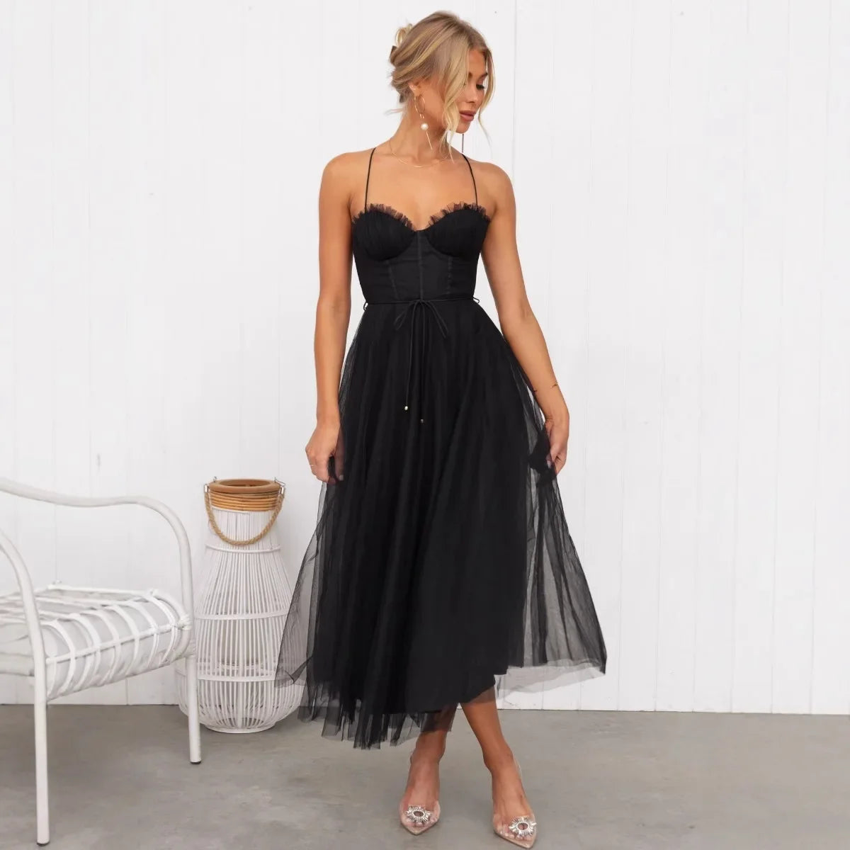 LORA ELEGANT MESH DRESS