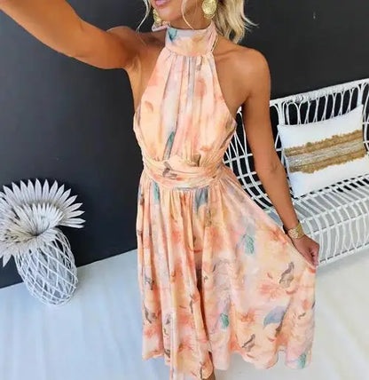AURA BACKLESS VACAY MAXI DRESS