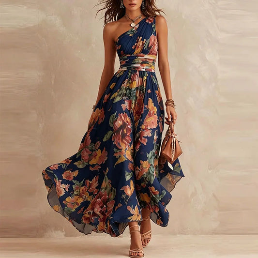 Sienna One-Shoulder Maxi Dress