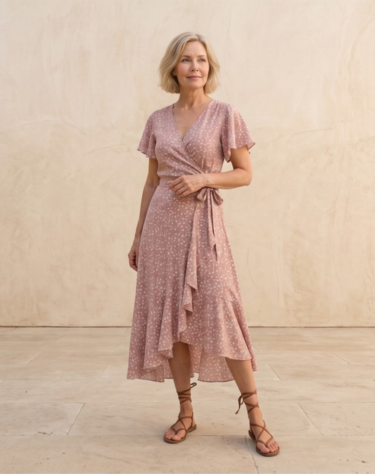 Sammy Floral Lace-Up Dress