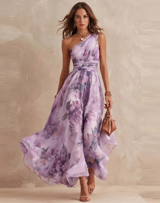 Sienna One-Shoulder Maxi Dress