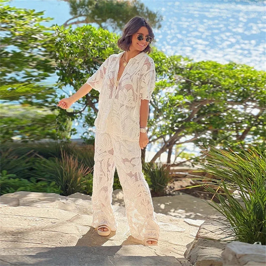ELEANOR HOLLOW KNIT SET